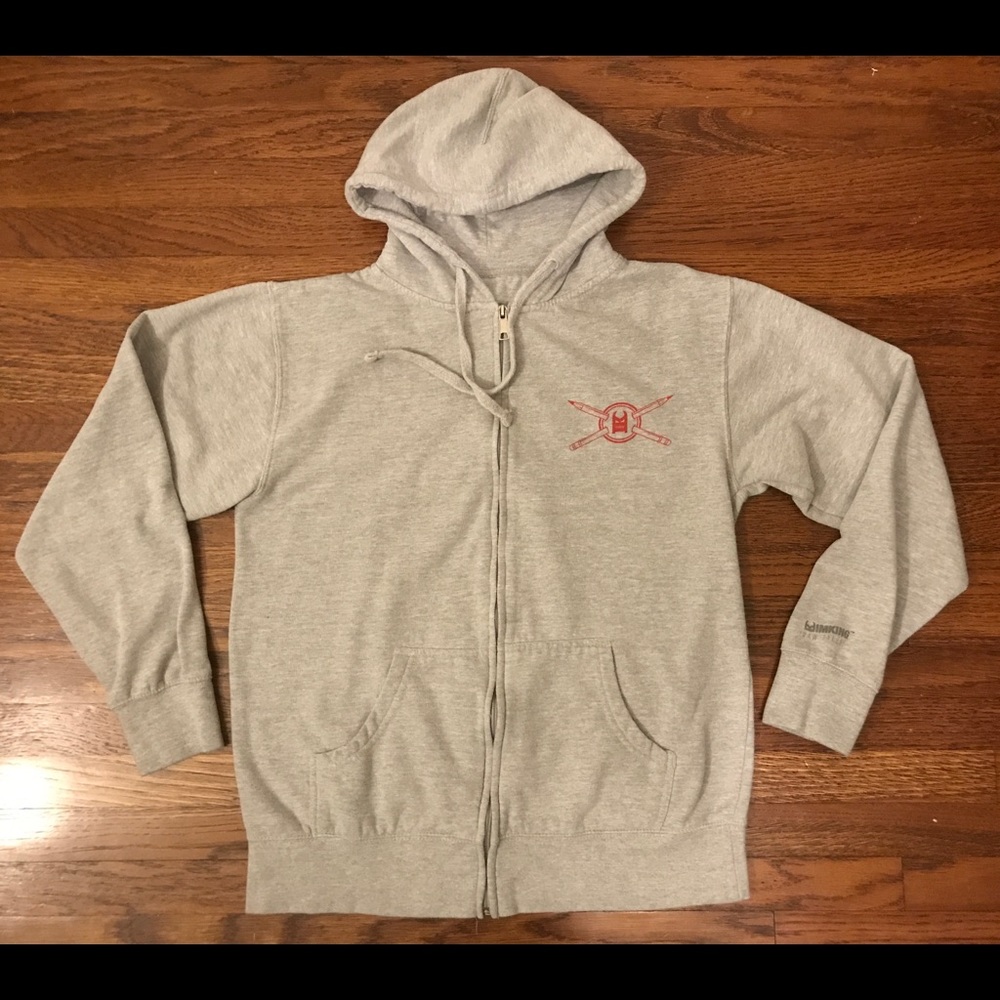 Men’s ImKing pencil Logo Zipper hoodie size large